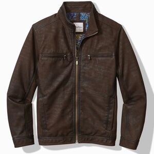 New Tommy Bahama Leather Jacket